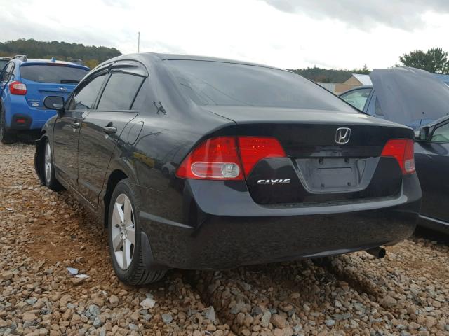 2HGFA16998H324415 - 2008 HONDA CIVIC EXL BLACK photo 3