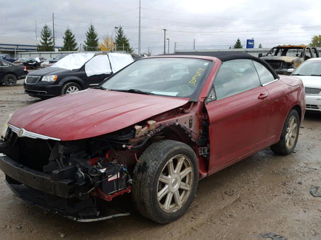 1C3LC55R88N630280 - 2008 CHRYSLER SEBRING TO RED photo 2