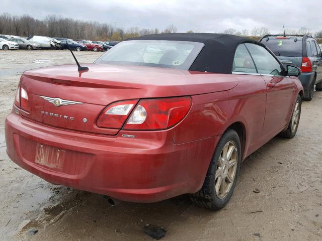 1C3LC55R88N630280 - 2008 CHRYSLER SEBRING TO RED photo 4