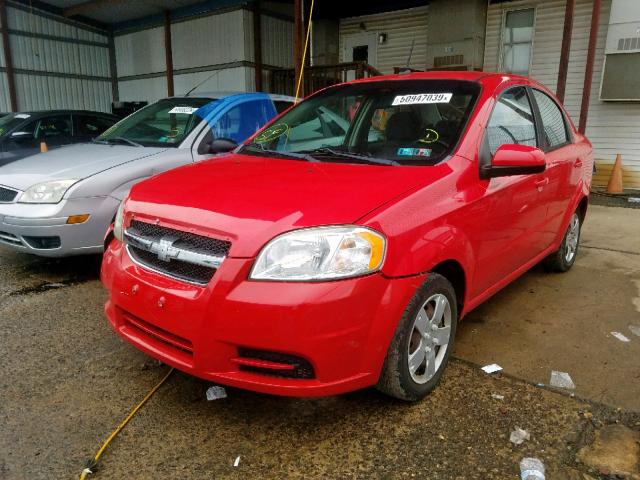 KL1TD5DEXAB112953 - 2010 CHEVROLET AVEO LS RED photo 2