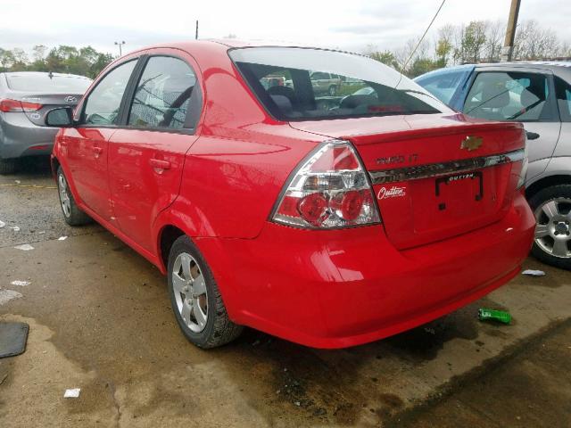 KL1TD5DEXAB112953 - 2010 CHEVROLET AVEO LS RED photo 3