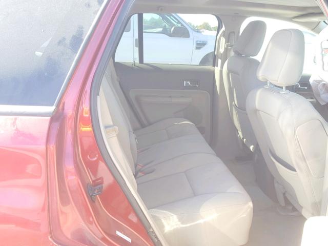 2FMDK48C48BA93063 - 2008 FORD EDGE SEL RED photo 6