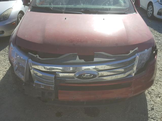 2FMDK48C48BA93063 - 2008 FORD EDGE SEL RED photo 7