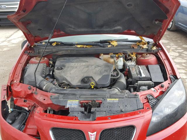 1G2ZH58N774157061 - 2007 PONTIAC G6 GT RED photo 7