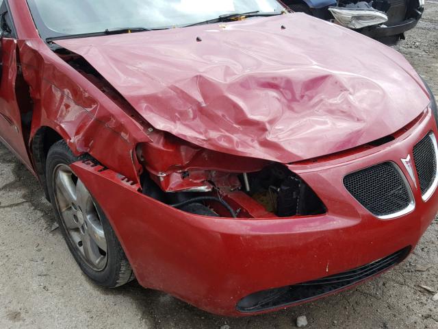 1G2ZH58N774157061 - 2007 PONTIAC G6 GT RED photo 9