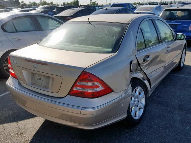 WDBRF61J15F575985 - 2005 MERCEDES-BENZ C 240 GOLD photo 4