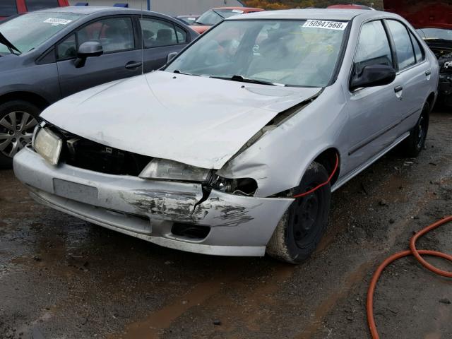 1N4AB41D5WC734766 - 1998 NISSAN SENTRA E SILVER photo 2