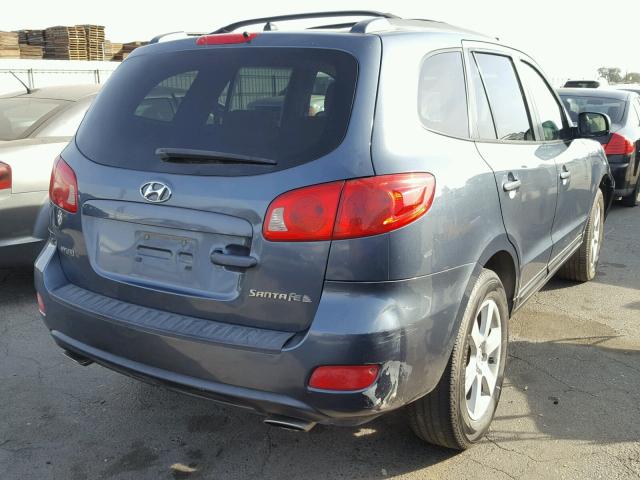 5NMSH13E97H003228 - 2007 HYUNDAI SANTA FE S BLUE photo 4