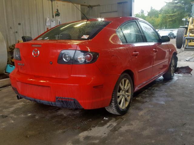 JM1BK12G081803349 - 2008 MAZDA 3 I RED photo 4