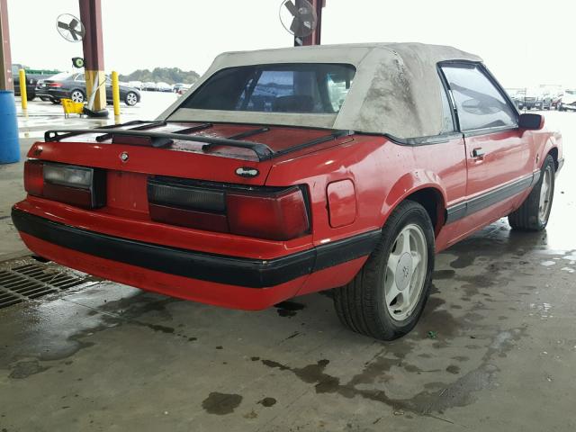 1FABP44A2KF131368 - 1989 FORD MUSTANG LX RED photo 4