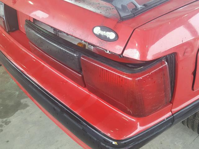 1FABP44A2KF131368 - 1989 FORD MUSTANG LX RED photo 9