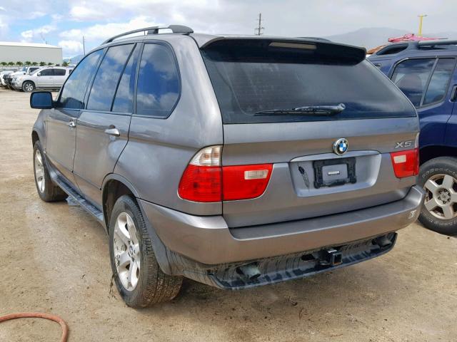 5UXFA135X5LY04086 - 2005 BMW X5 3.0I GRAY photo 3