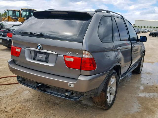 5UXFA135X5LY04086 - 2005 BMW X5 3.0I GRAY photo 4