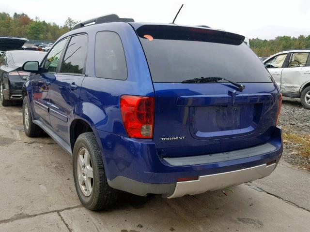 2CKDL63F476022573 - 2007 PONTIAC TORRENT BLUE photo 3