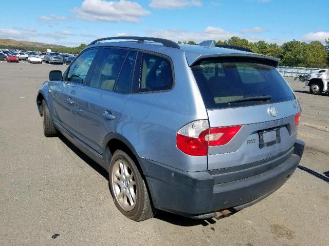 WBXPA73464WC43937 - 2004 BMW X3 2.5I BLUE photo 3