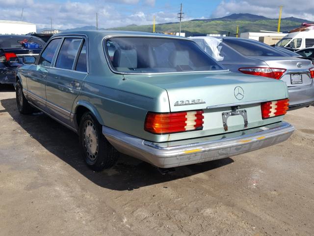 WDBCA35D0HA320253 - 1987 MERCEDES-BENZ 420 SEL GREEN photo 3