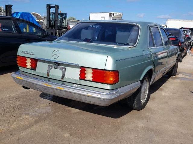 WDBCA35D0HA320253 - 1987 MERCEDES-BENZ 420 SEL GREEN photo 4