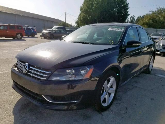 1VWBN7A3XCC102725 - 2012 VOLKSWAGEN PASSAT SE BLACK photo 2