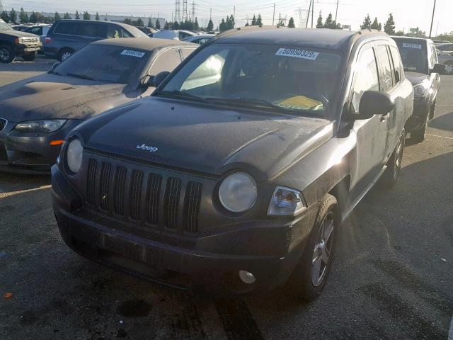 1J8FT47W07D137910 - 2007 JEEP COMPASS BLACK photo 2