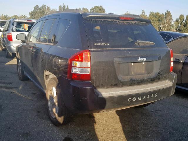 1J8FT47W07D137910 - 2007 JEEP COMPASS BLACK photo 3