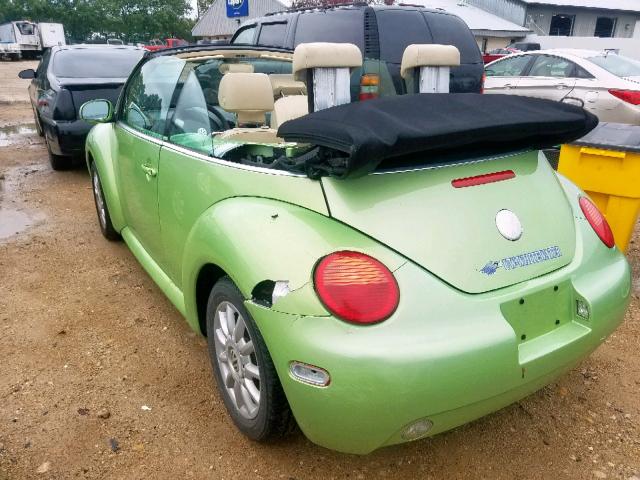 3VWCM31Y44M342073 - 2004 VOLKSWAGEN NEW BEETLE GREEN photo 3