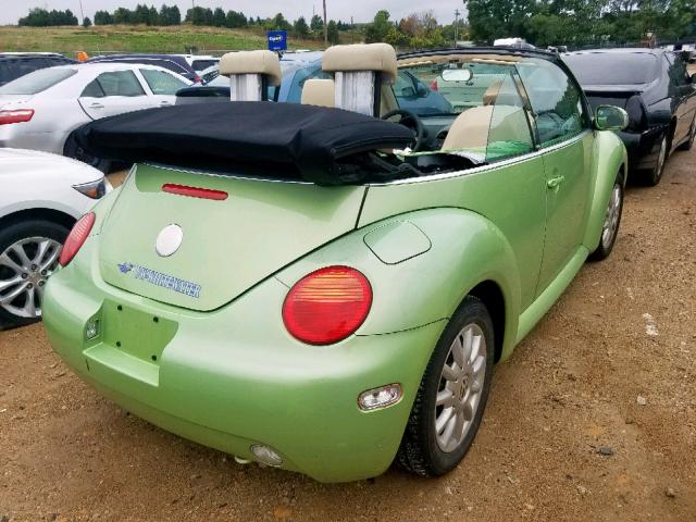 3VWCM31Y44M342073 - 2004 VOLKSWAGEN NEW BEETLE GREEN photo 4