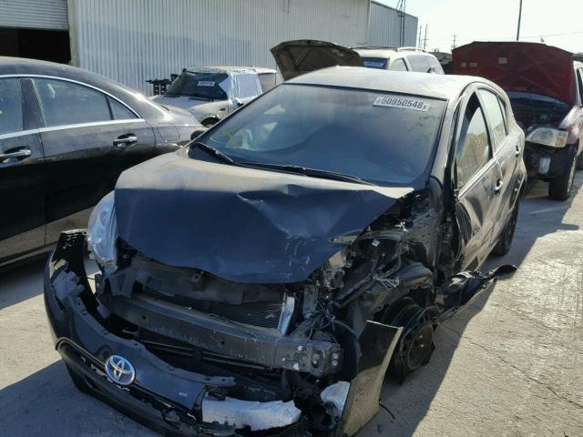 JTDKDTB31G1139483 - 2016 TOYOTA PRIUS C BLACK photo 2