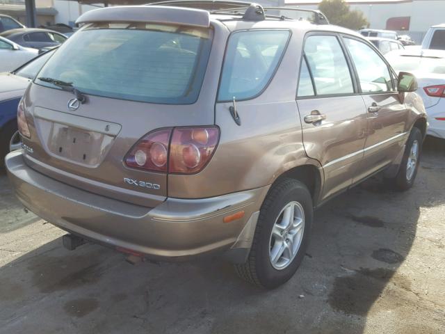 JT6HF10U8X0044744 - 1999 LEXUS RX 300 GOLD photo 4