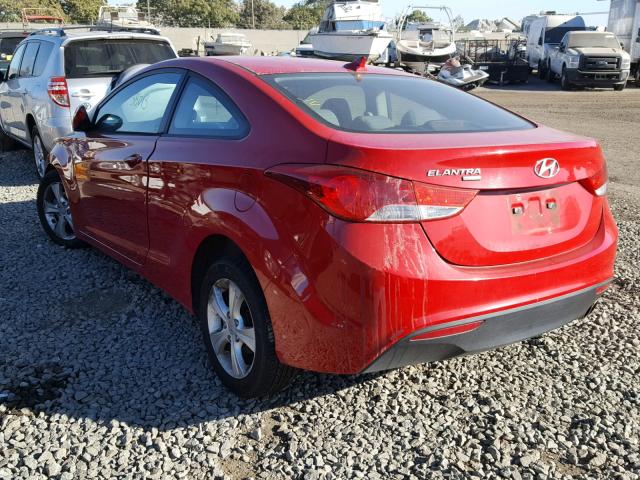 KMHDH6AE9DU010771 - 2013 HYUNDAI ELANTRA CO RED photo 3