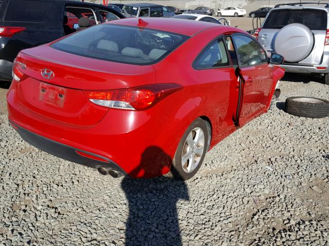 KMHDH6AE9DU010771 - 2013 HYUNDAI ELANTRA CO RED photo 4