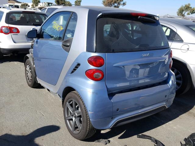 WMEEJ3BA3DK683155 - 2013 SMART FORTWO BLUE photo 3