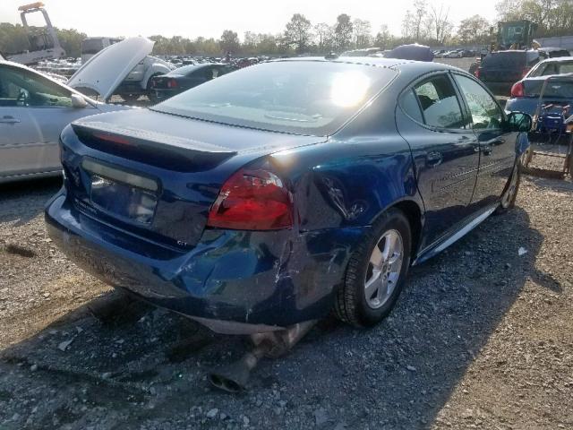 2G2WS542151195619 - 2005 PONTIAC GRAND PRIX Կապույտ լուսանկար 4