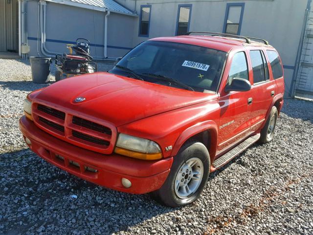 1B4HR28Z6YF248427 - 2000 DODGE DURANGO RED photo 2