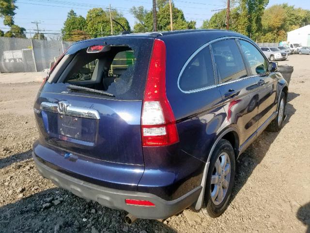 5J6RE48799L010520 - 2009 HONDA CR-V EXL BLUE photo 4