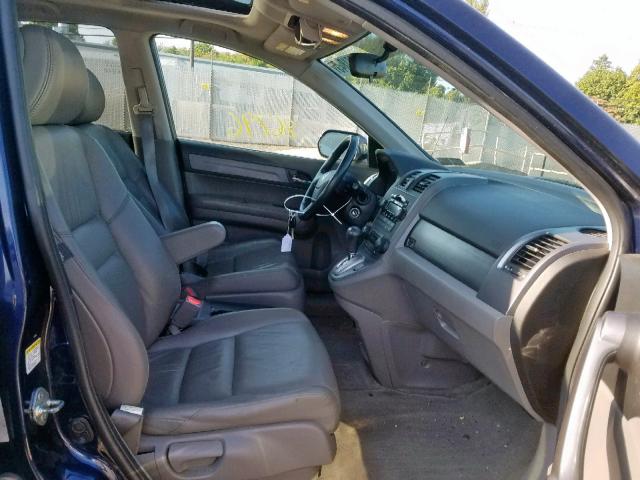 5J6RE48799L010520 - 2009 HONDA CR-V EXL BLUE photo 5