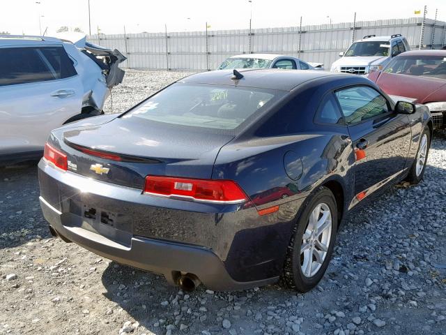 2G1FE1E33E9170797 - 2014 CHEVROLET CAMARO LS BLUE photo 4