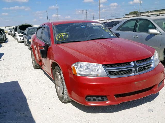 1C3CDZAB5DN591882 - 2013 DODGE AVENGER SE RED photo 1