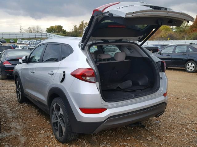 KM8J3CA28GU074388 - 2016 HYUNDAI TUCSON LIM SILVER photo 3