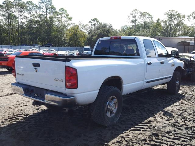 3D7KS28A37G775965 - 2007 DODGE RAM 2500 S WHITE photo 4