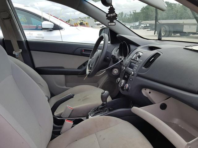 KNAFU4A25C5506708 - 2012 KIA FORTE EX GRAY photo 5