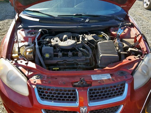 1B3EL76R74N211590 - 2004 DODGE STRATUS R/ RED photo 7