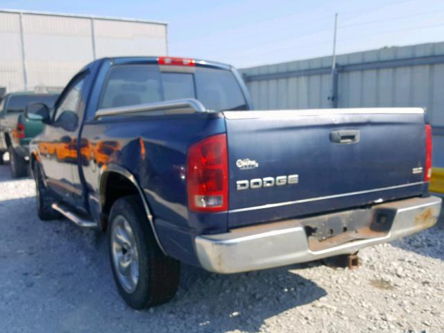 1D7HA16D44J138355 - 2004 DODGE RAM 1500 S BLUE photo 3