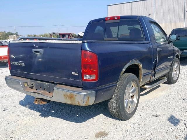 1D7HA16D44J138355 - 2004 DODGE RAM 1500 S BLUE photo 4