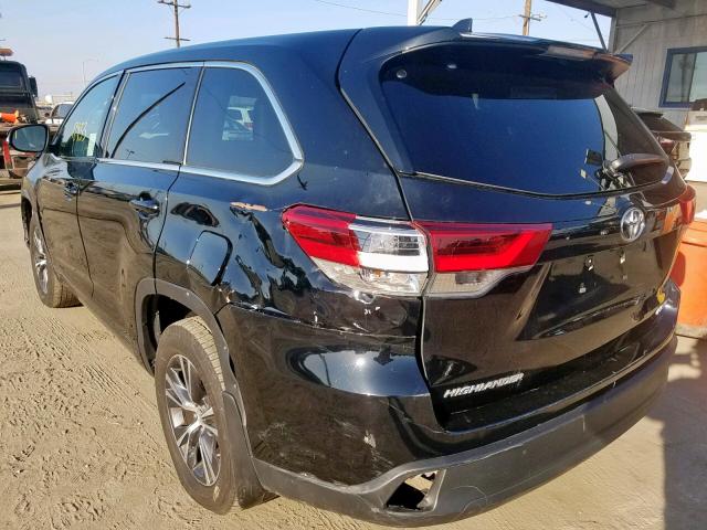 5TDBZRFH8JS835276 - 2018 TOYOTA HIGHLANDER BLACK photo 3