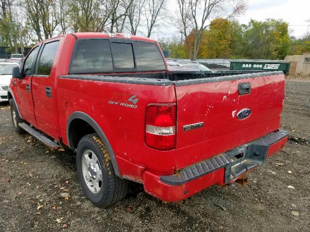 1FTPW14525FA88045 - 2005 FORD F150 SUPER RED photo 3