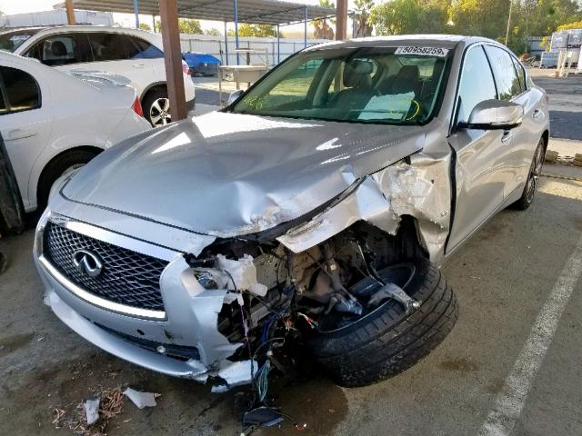 JN1BV7AP3EM676573 - 2014 INFINITI Q50 BASE SILVER photo 2