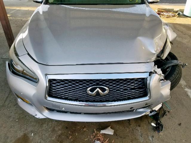 JN1BV7AP3EM676573 - 2014 INFINITI Q50 BASE SILVER photo 7