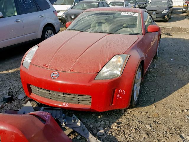 JN1AZ34D64T165907 - 2004 NISSAN 350Z COUPE RED photo 2