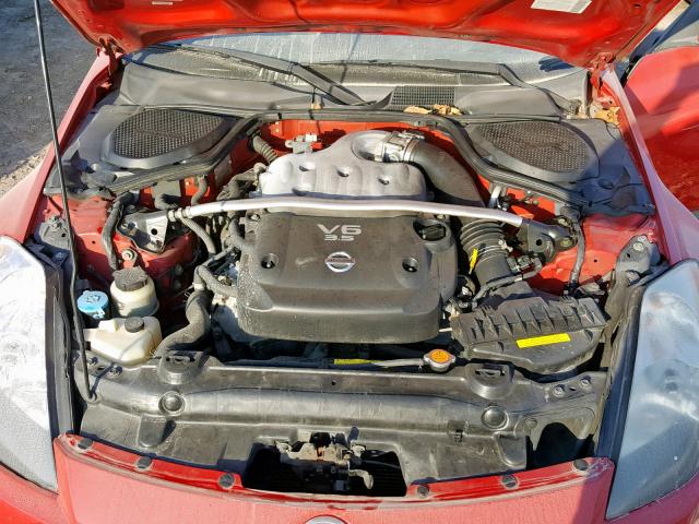 JN1AZ34D64T165907 - 2004 NISSAN 350Z COUPE RED photo 7