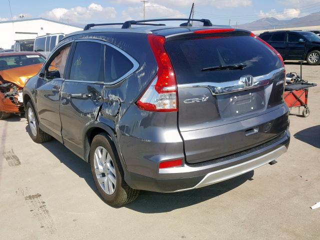 2HKRM4H76FH703487 - 2015 HONDA CR-V EXL GRAY photo 3